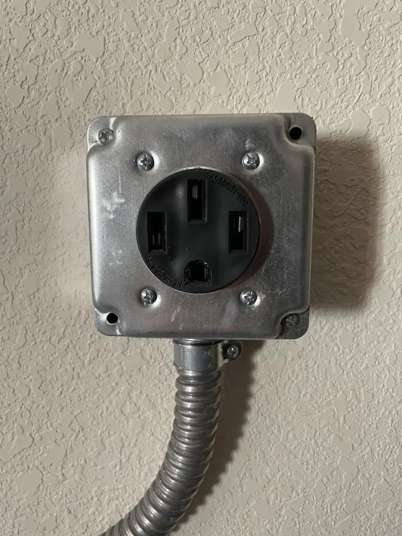 NEMA 14-50 outlet installed for Electrical Panel Upgrade in Greenville